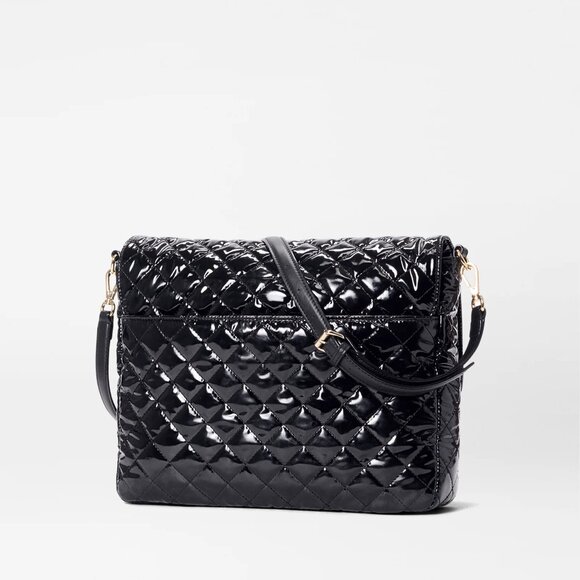 MZ Wallace Large Crosby Lock Crossbody in Black Lacquer - Picture 3 of 4